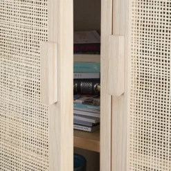 Pandora Meuble d'appoint en bois et rotin^Banak Hot