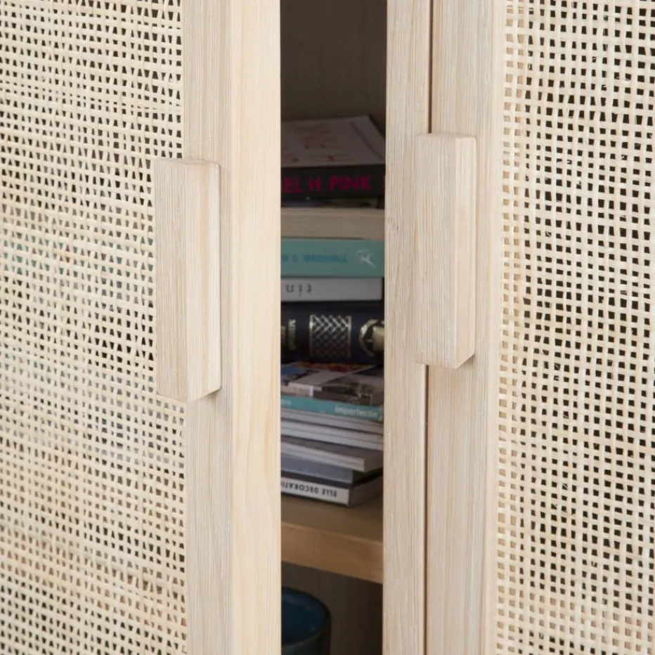 Pandora Meuble d'appoint en bois et rotin^Banak Hot