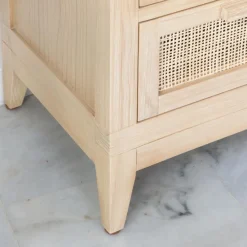 Pandora Table de chevet en bois et rotin^Banak