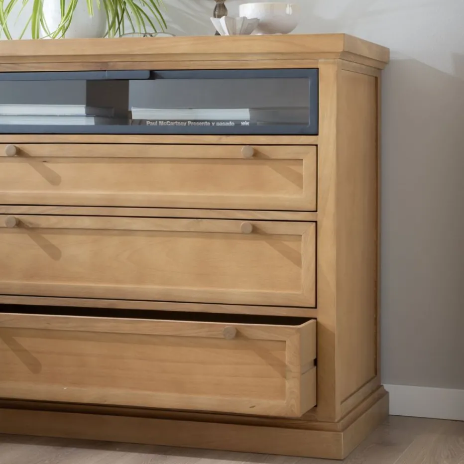 Parma Commode en bois massif de manguier et métal^Banak Online