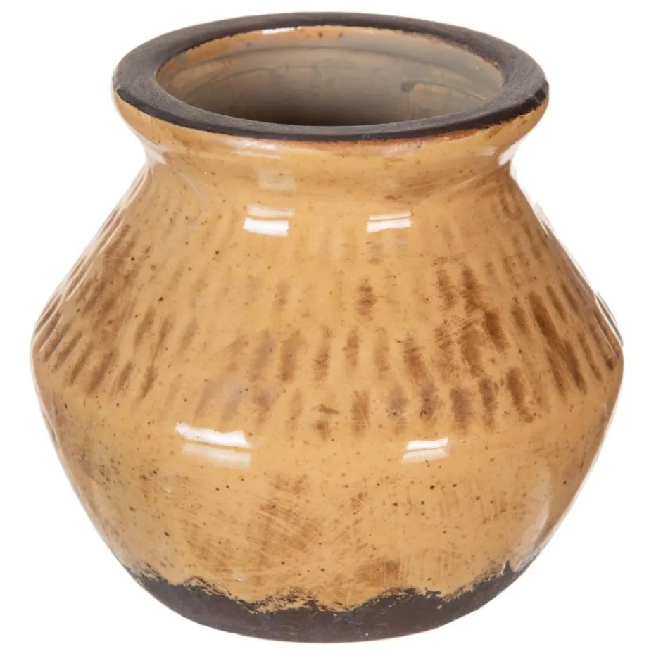 Poda Vase marron céramique décoration^Banak Sale