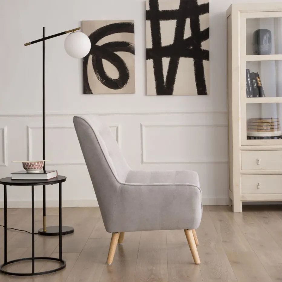 Reine Fauteuil gris perle^Banak
