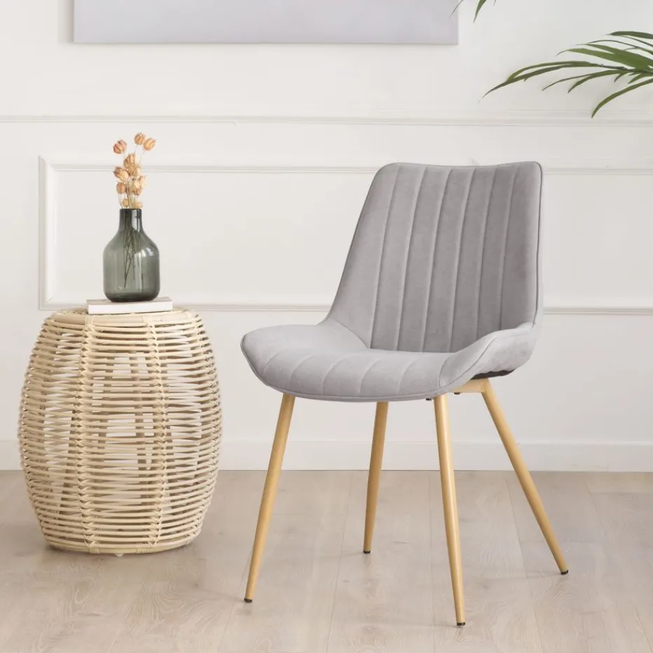 Roma Chaise rembourrée gris^Banak Discount