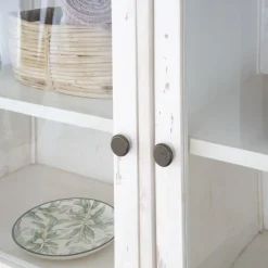 Samet Vitrine en bois massif avec 9 portes en verre^Banak Best