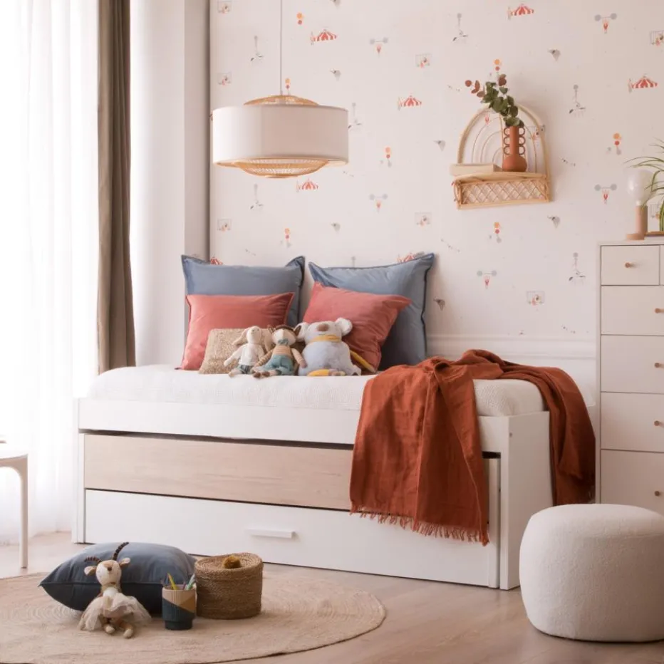 Set Lit gigogne avec rangement teo avec 2 matelas chester et 2 sommiers sumer^Banak Outlet