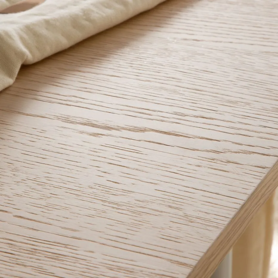 Shiro Table à manger rectangulaire en bois blanc et naturel^Banak Best