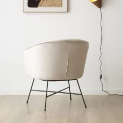 Sigrid Fauteuil velours gris^Banak Online