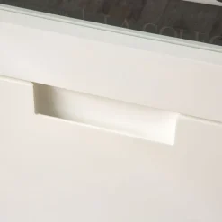 Sisal Buffet étroit en bois laqué blanc^Banak Clearance