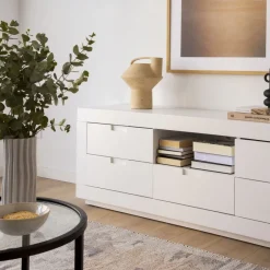 Sisal Meuble tv en bois laqué blanc 160 cm^Banak Sale
