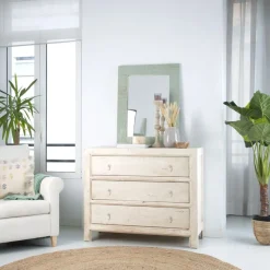 Soho Commode en bois massif de couleur blanc décapé^Banak Best