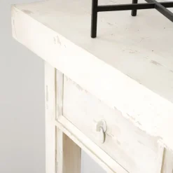Soho Meuble d'entrée en bois massif en blanc décapé^Banak Online