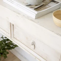 Soho Meuble d'entrée en bois massif en blanc décapé^Banak Online