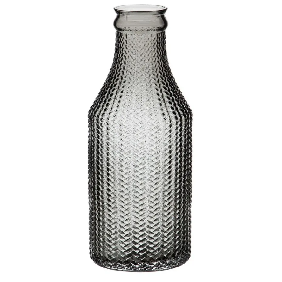 Taja Vase gris en verre décoration^Banak Clearance