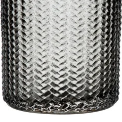 Taja Vase gris en verre décoration^Banak Clearance
