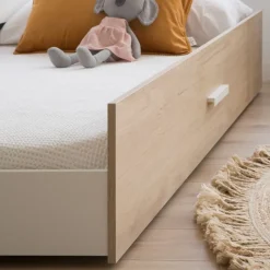 Teo Lit superposé blanc mat et naturel duna pour matelas de 90x190^Banak Sale
