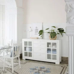 Tribeca Buffet en bois laqué blanc^Banak New