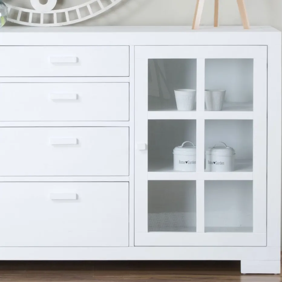 Tribeca Buffet en bois laqué blanc^Banak New