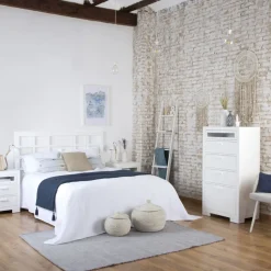 Tribeca Chiffonnier avec un chaussure en bois laqué en blanc^Banak Hot