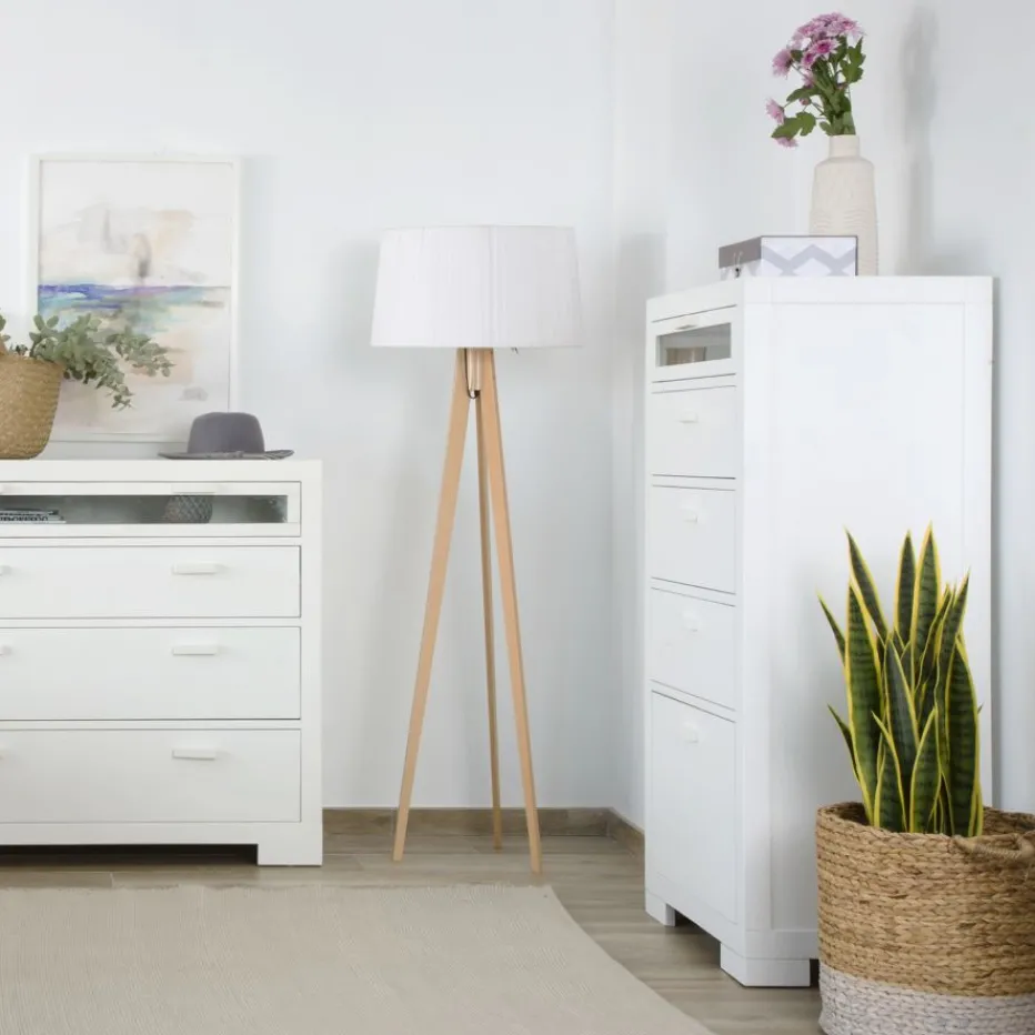 Tribeca Chiffonnier avec un chaussure en bois laqué en blanc^Banak Hot