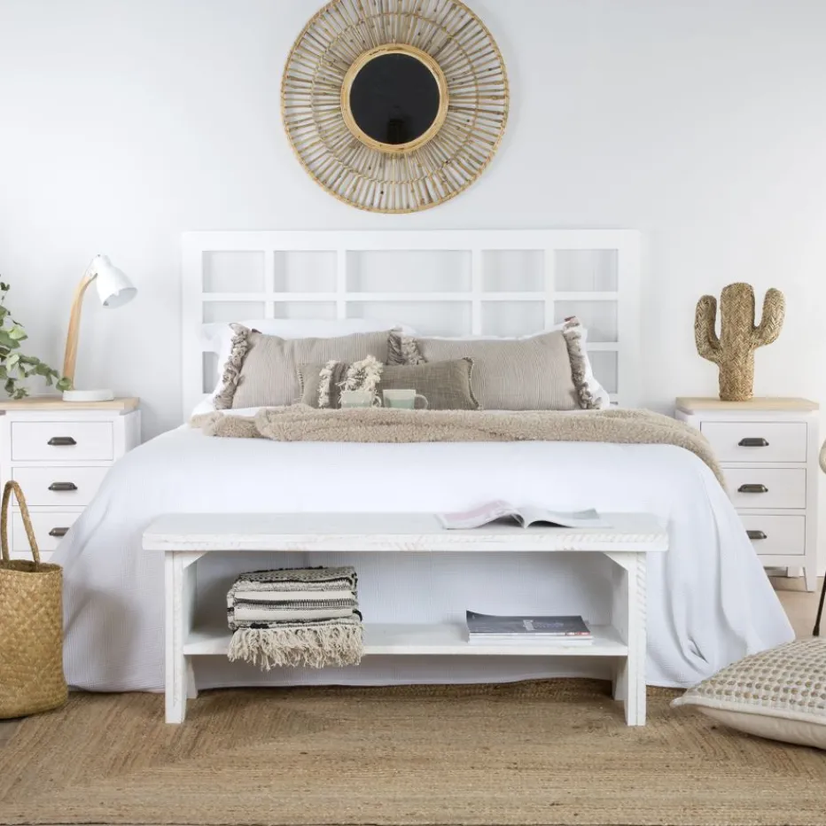 Tribeca Tête de lit en bois laqué blanc pour lit de 150 et 160^Banak Online
