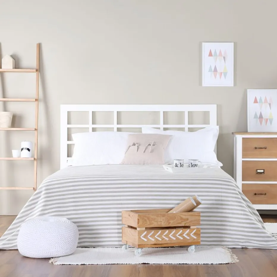Tribeca Tête de lit en bois laqué blanc pour lit de 150 et 160^Banak Online