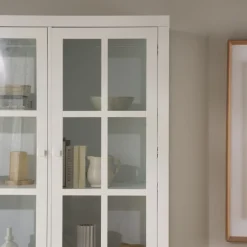 Tribeca Vitrine en bois laqué blanc^Banak Outlet