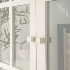 Tribeca Vitrine en bois laqué blanc^Banak Outlet