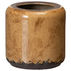 Vacy Pot de fleurs marron en céramique^Banak Hot