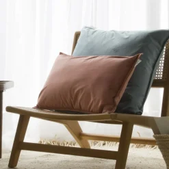 Vela Coussin décoratif en velours pour canapé de couleur brique^Banak Sale