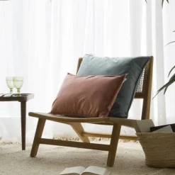Vela Coussin décoratif en velours pour canapé de couleur brique^Banak Sale