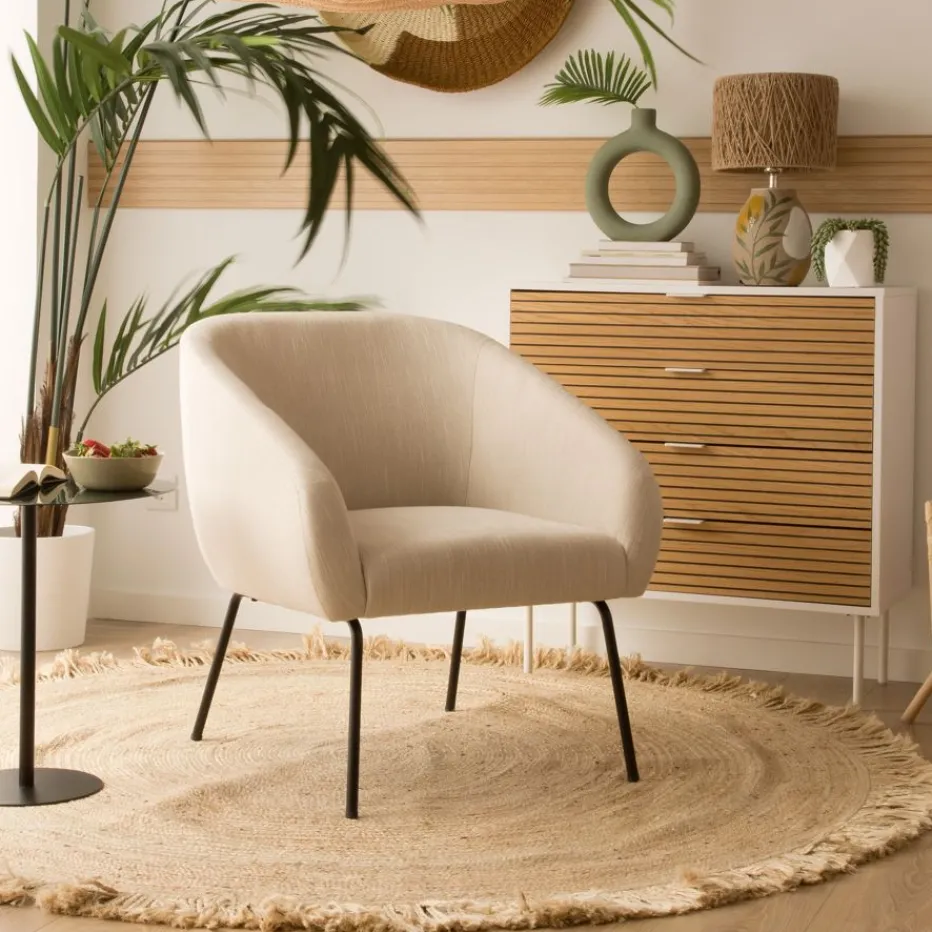 Viggo Fauteuil tapissé beige^Banak Best