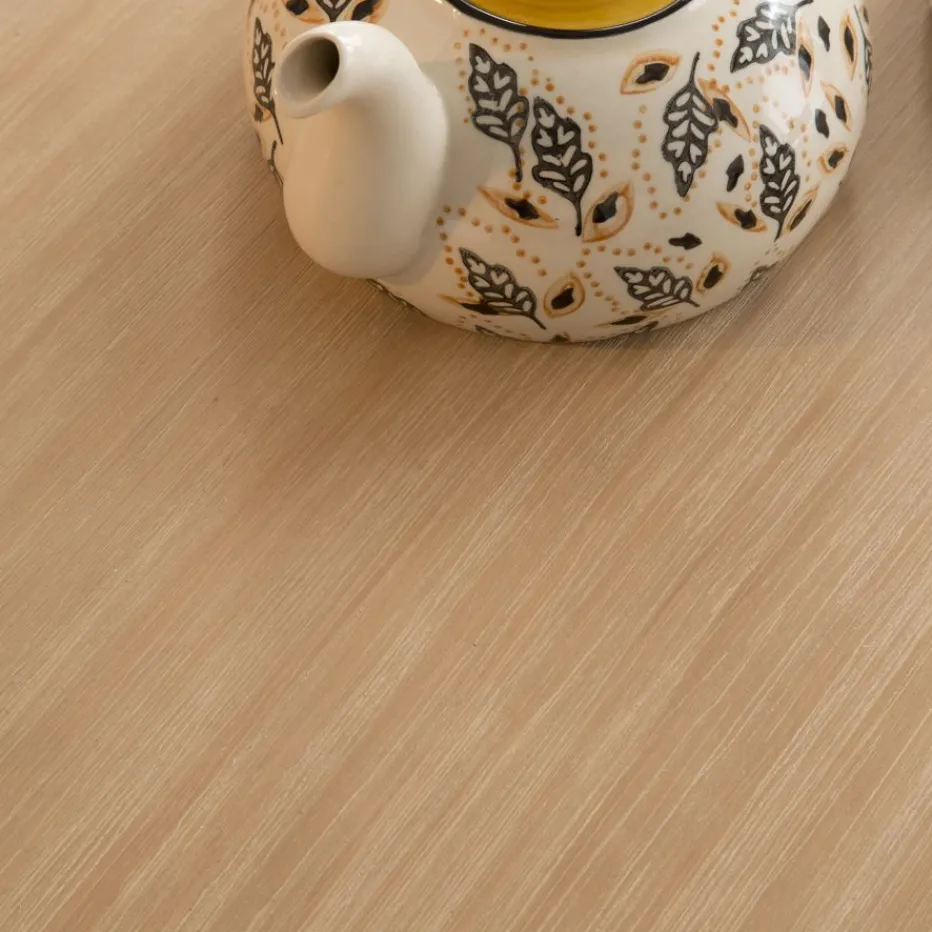 Vilna Table à manger extensible rectangulaire 150/200 en bois massif blanc et naturel^Banak Clearance