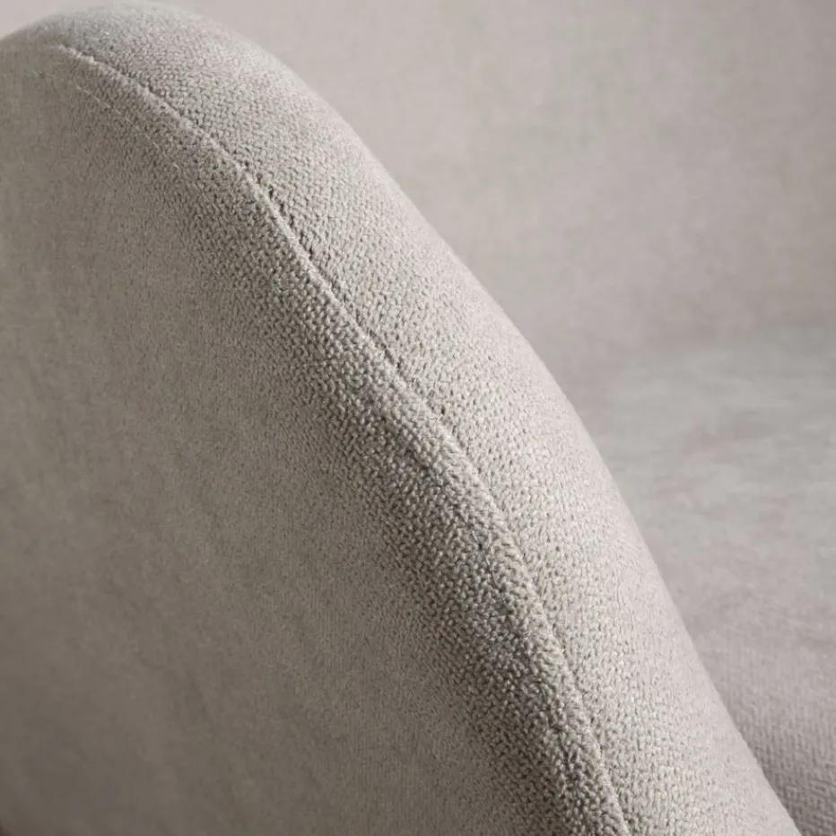 Vinci Fauteuil à bascule beige avec pieds en bois^Banak