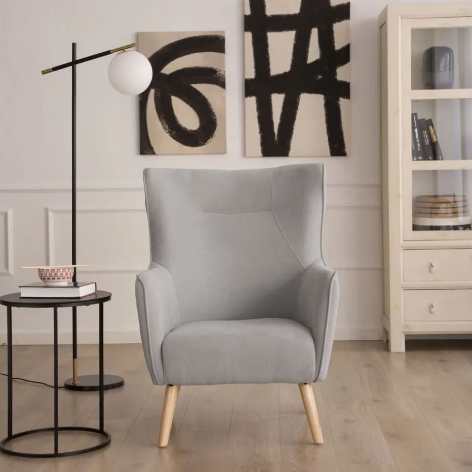 Visby Fauteuil gris perle^Banak