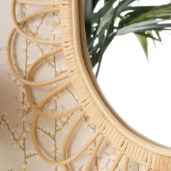 Vouga Miroir mural en rotin naturel^Banak New