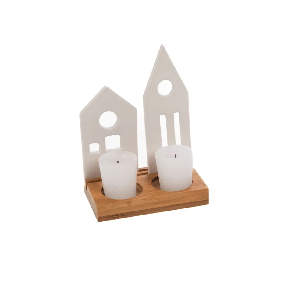 Wante Porta velas pueblo navideño^Banak Best