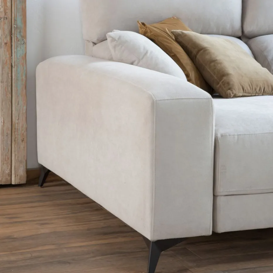 Zent Canapé d'angle réversible 4 places beige avec rangement^Banak Clearance